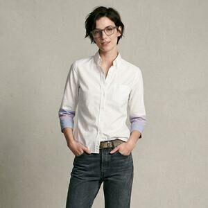 Boy. by Band of Outsiders Button Down Shirt in white 3/4 Sleeve sz 1